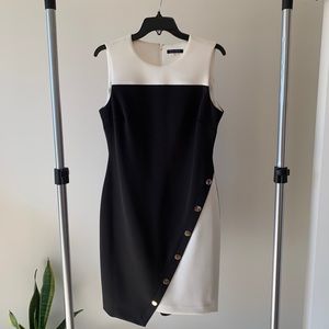 Tommy Hilfiger Scuba Snap Hem Sheath Dress